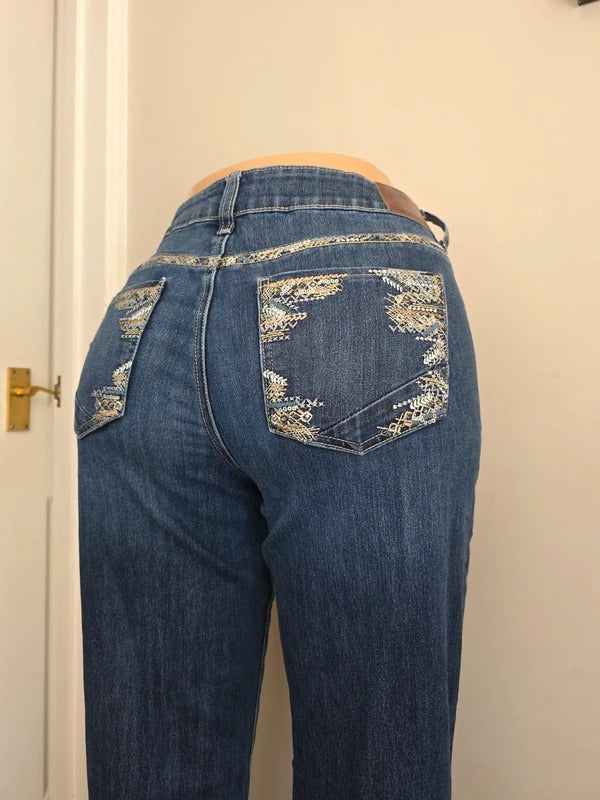 Maurices Mid Rise Bootcut Vintage Y2K Jeans UK Size 14 Tall