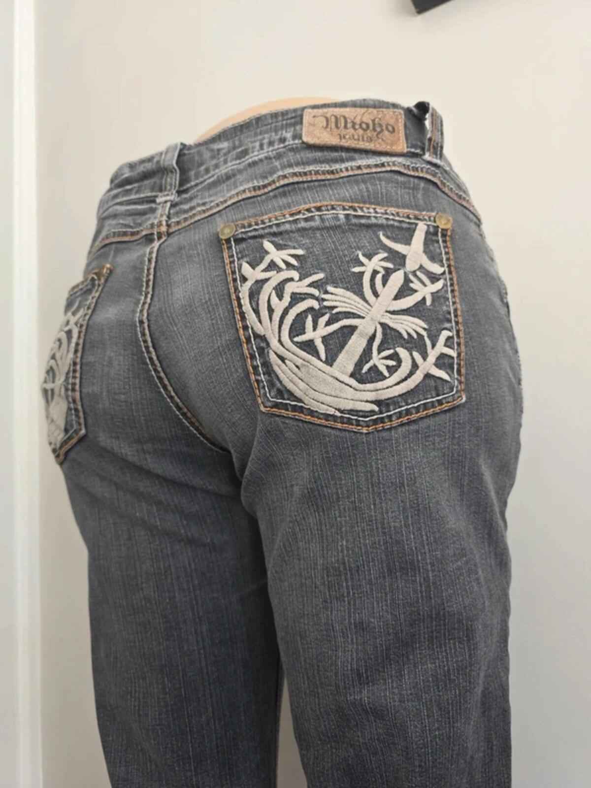Mioko Vintage Y2K Mid Rise Slim Jeans UK Size 14