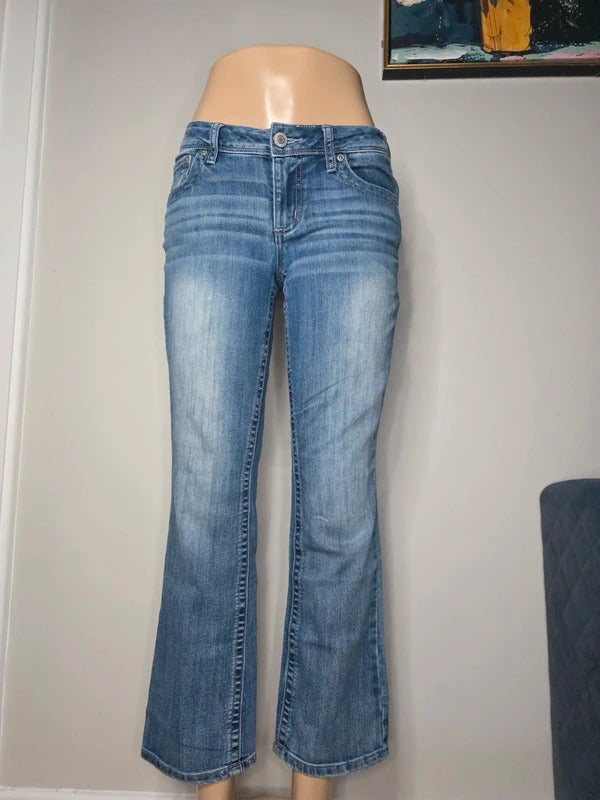 Maurices Low Rise Bootcut Vintage Y2K Jeans UK Size 8 Petite