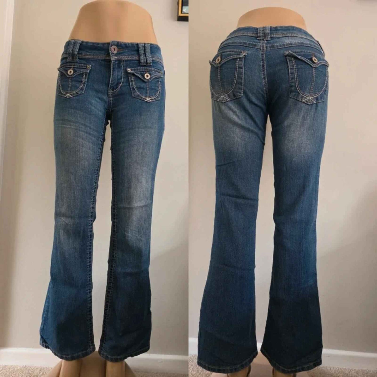 No Boundaries Low Rise Bootcut Vintage Y2K Jeans UK Size 8