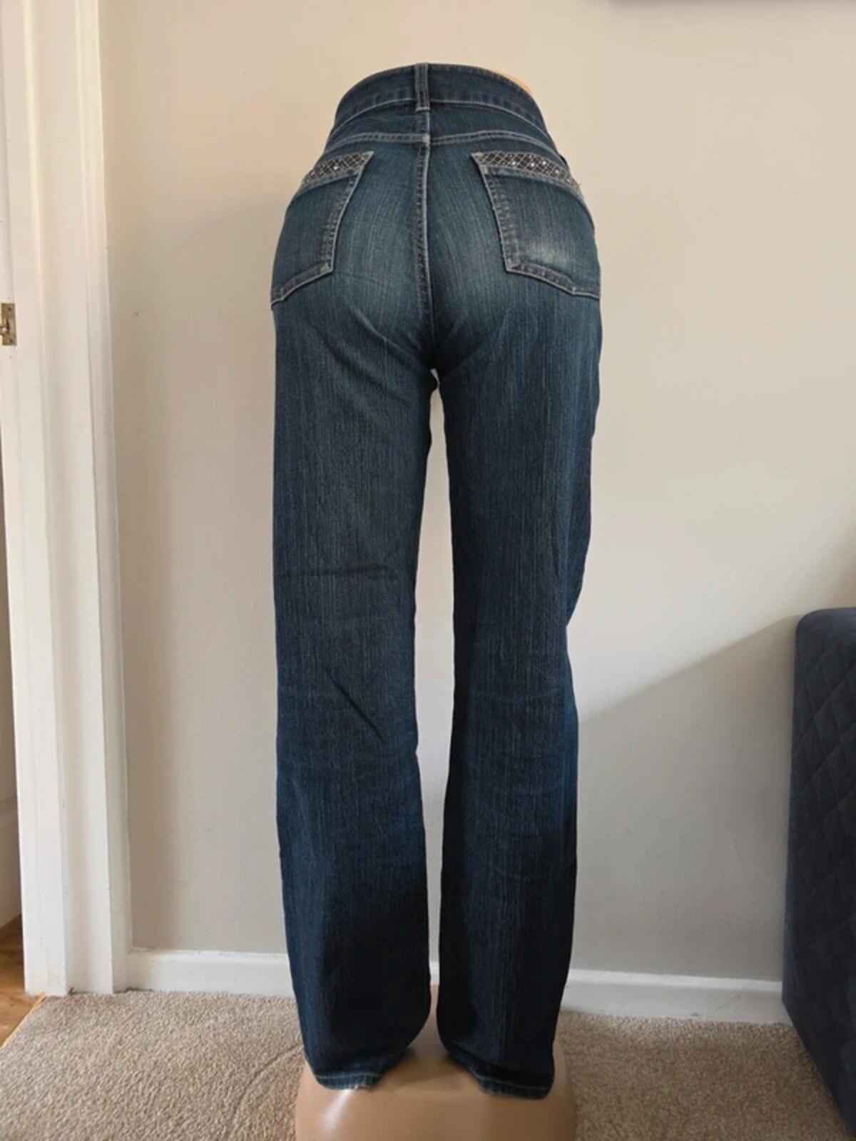 Lee Mid Rise Bootcut Vintage Y2K Jeans UK Size 12 Tall