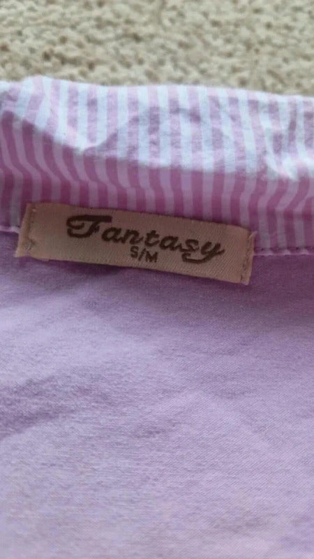 "Fantasy" Y2K Pink Layered Shirt Top Diamante Analcan National Graphic S M UK 8 10