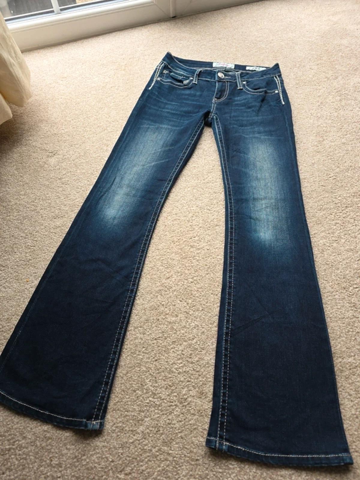 Vintage Y2K Daytrip Ultra Low Rise Bootcut Jeans UK Size 8 Petite