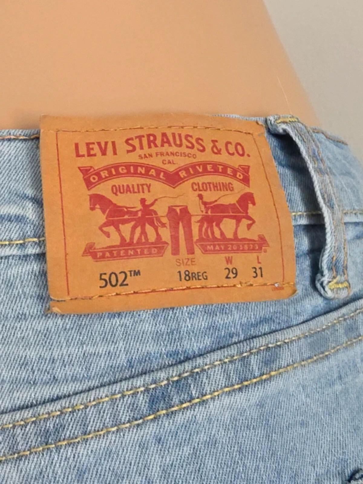 Levi's 502 Mid Rise Slim Vintage Y2K Jeans UK Size 10 Petite