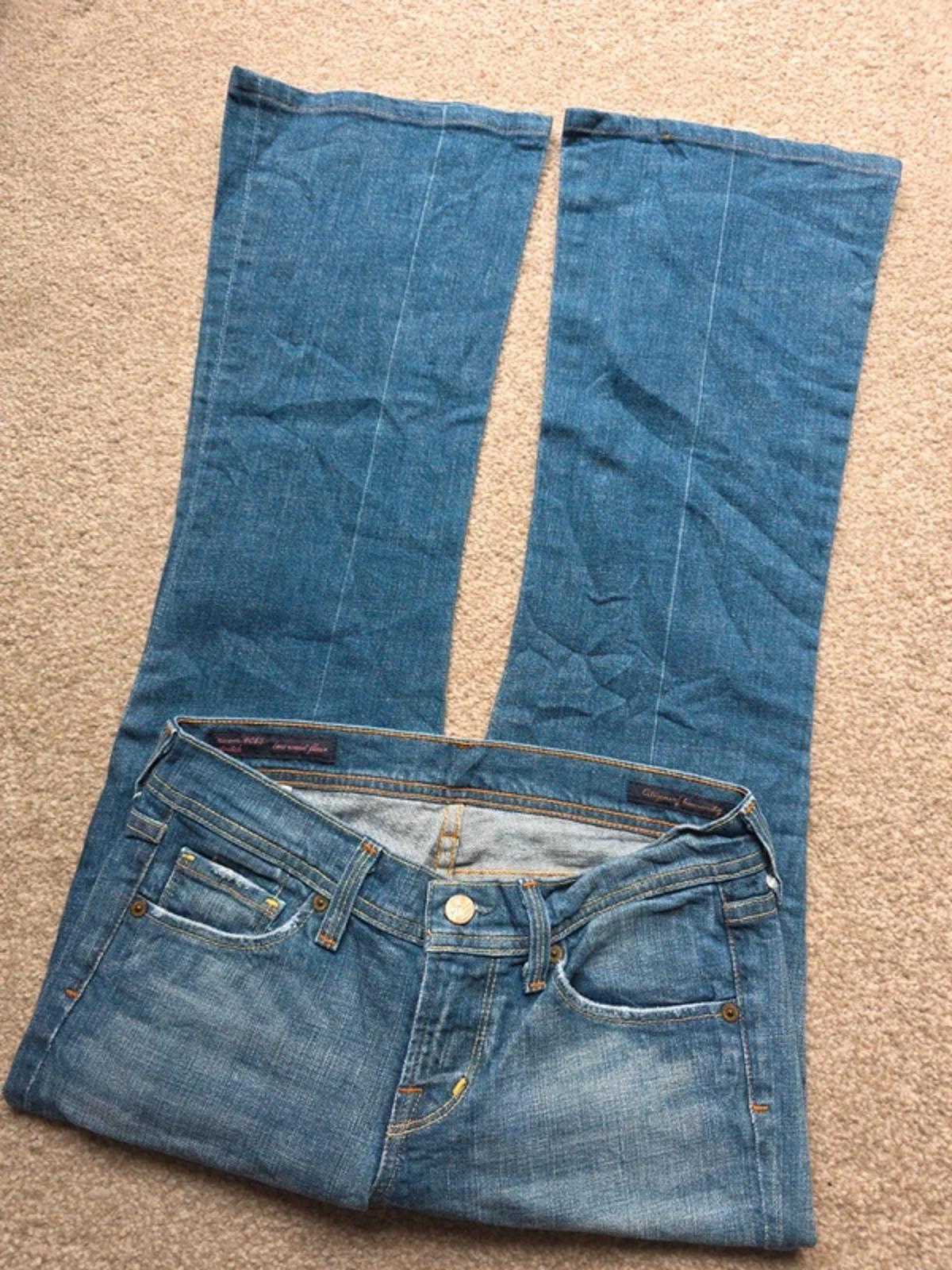 Vintage Y2K Citizens of Humanity Low Rise Flared Jeans UK Size 8 Petite