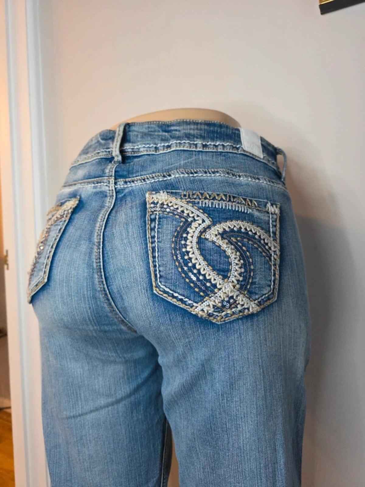 Maurices Mid Rise Capri Jeans UK Size 16/18 Vintage Y2K Plus Size