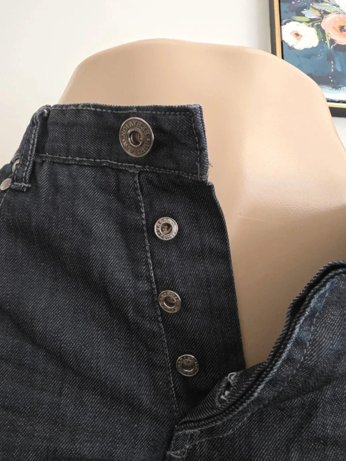 Vintage Y2K Urban Behaviour Mid Rise Straight Baggy Jeans UK Size 16