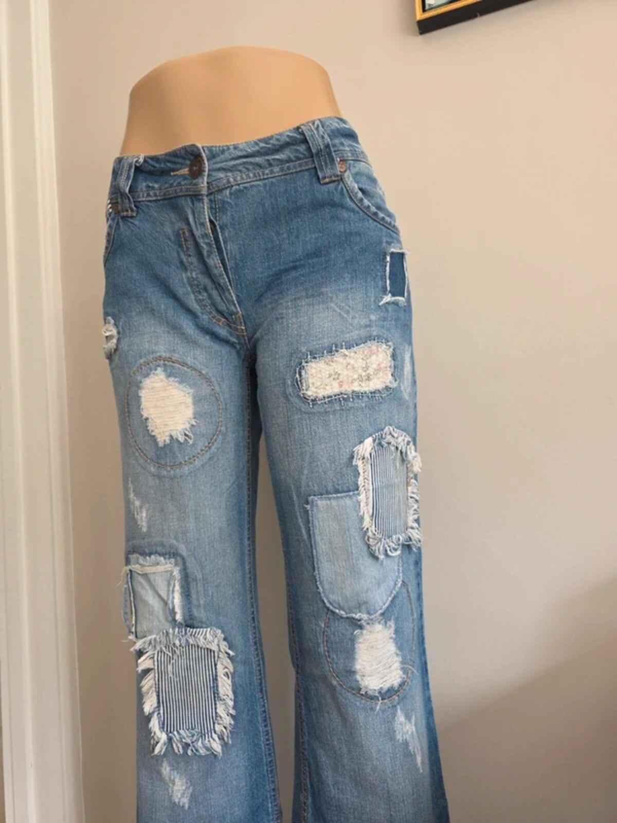 Next Vintage Y2K Mid Rise Relaxed Wide Leg Jeans UK Size 12
