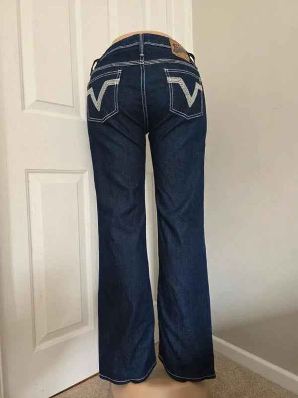 Vigoss Studio Low Rise Bootcut Vintage Y2K Jeans UK Size 12/14