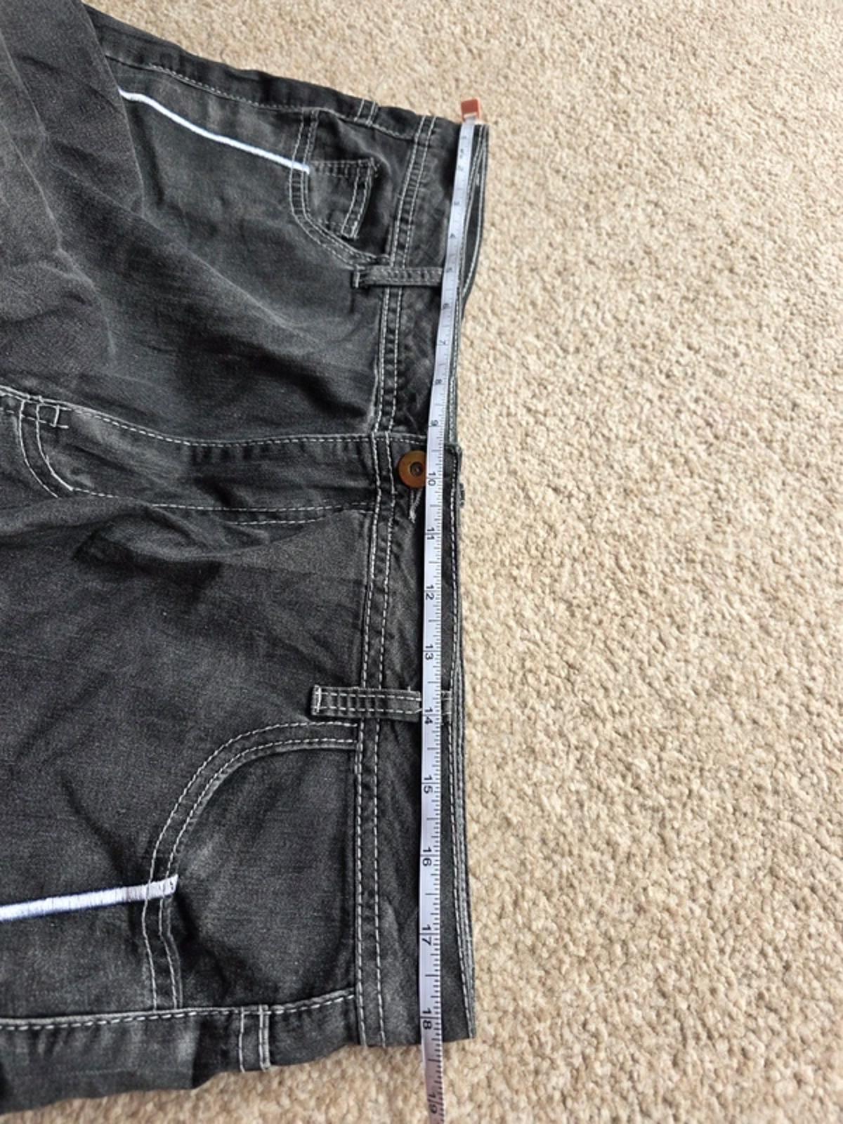 Vintage Y2K Low Rise Bootcut Jeggings Dark Grey UK Size 16 Petite