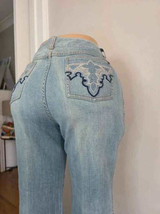 Context Petite Mid Rise Flared Jeans UK Size 16 Petite