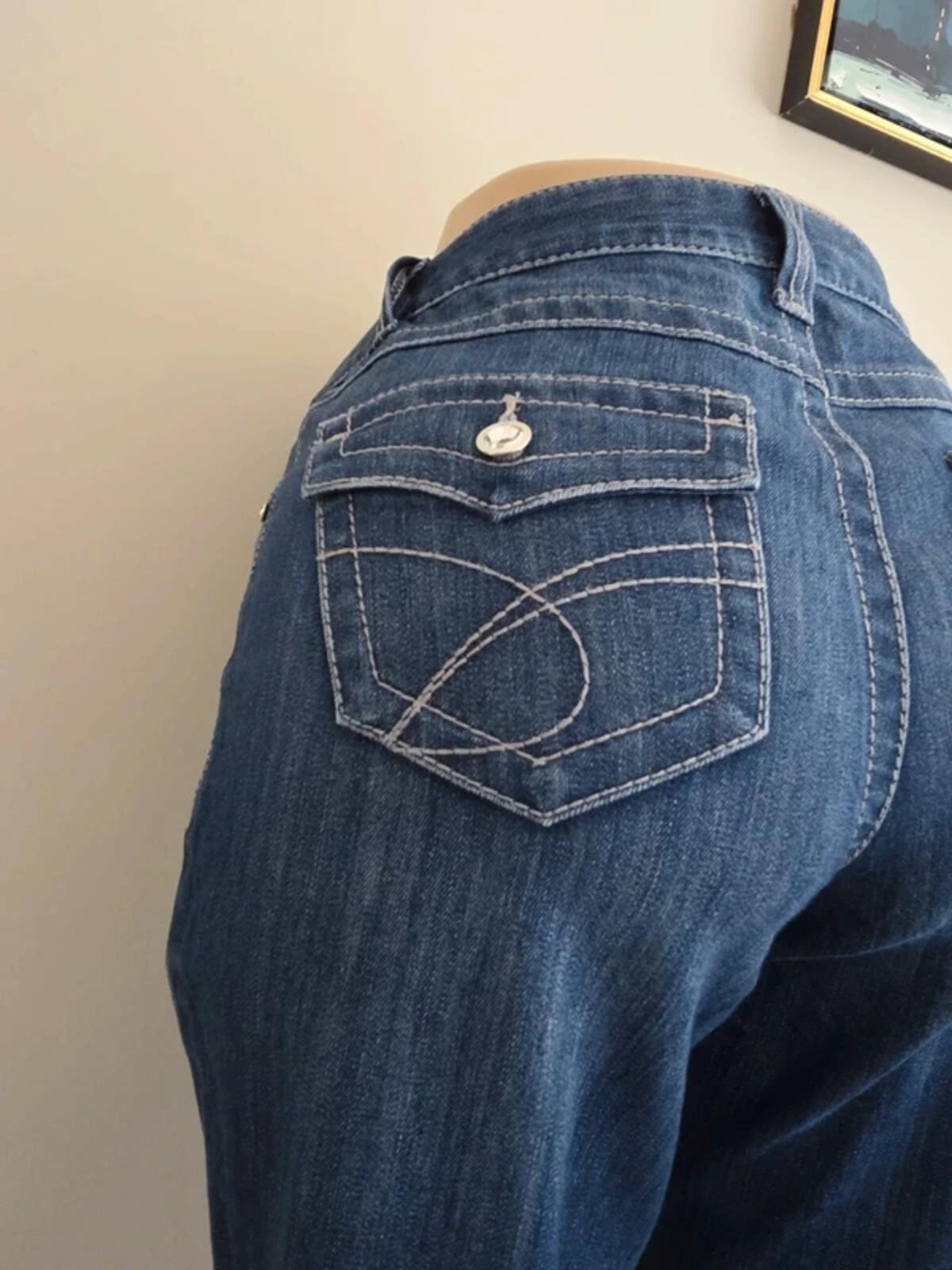 INC Mid Rise Bootcut Jeans UK Size 14 Tall
