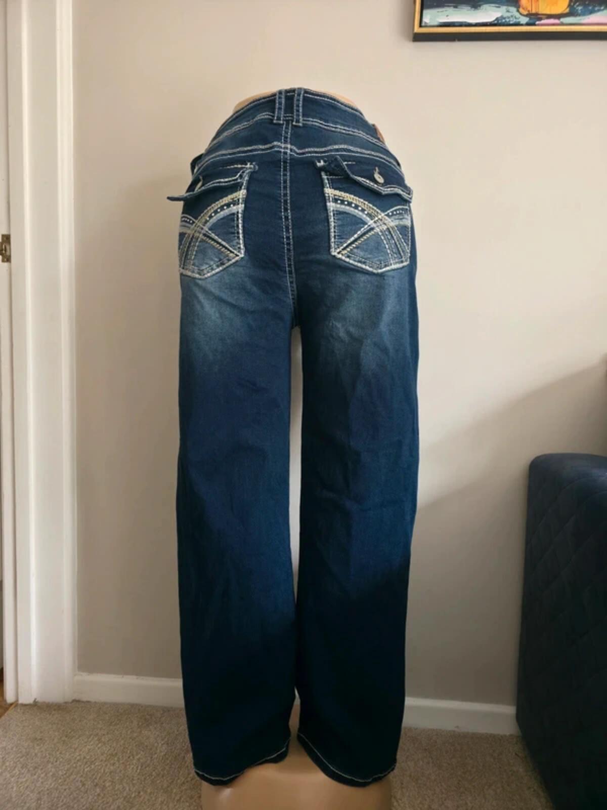 Wallflower Vintage Y2K High Rise Relaxed Bootcut Jeans UK Size 18 Petite