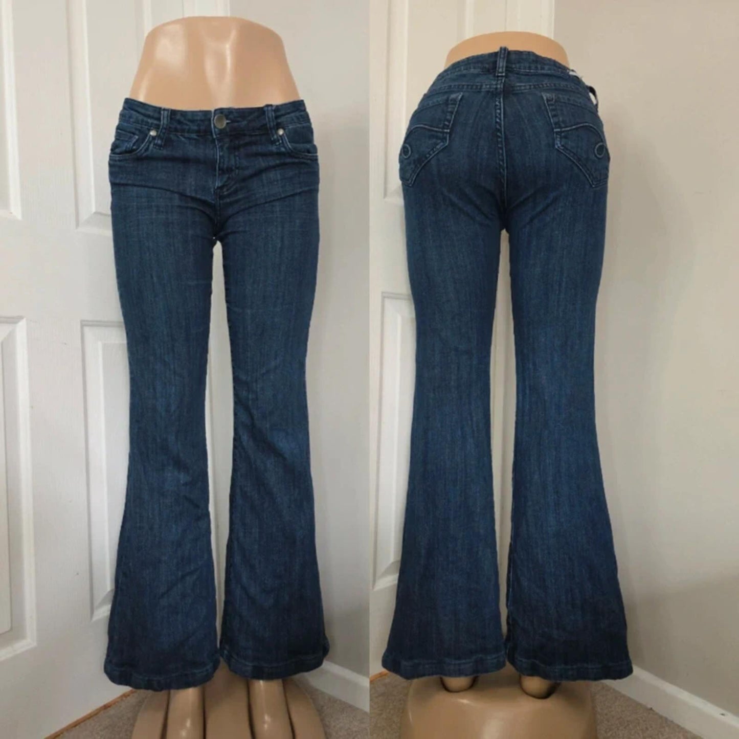 See Thru Soul Low Rise Flared Vintage Y2K Jeans UK Size 8