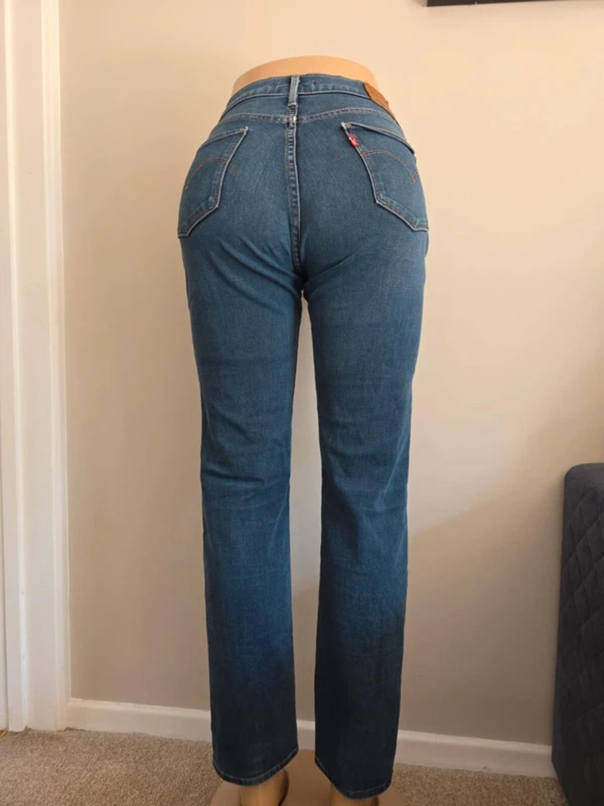 Levi's Vintage Y2K Mid Rise Slim Distressed Jeans UK Size 12