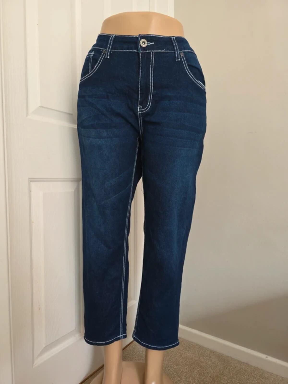 VIP Jeans High Rise Capri Vintage Y2K Jeans UK Size 16/18
