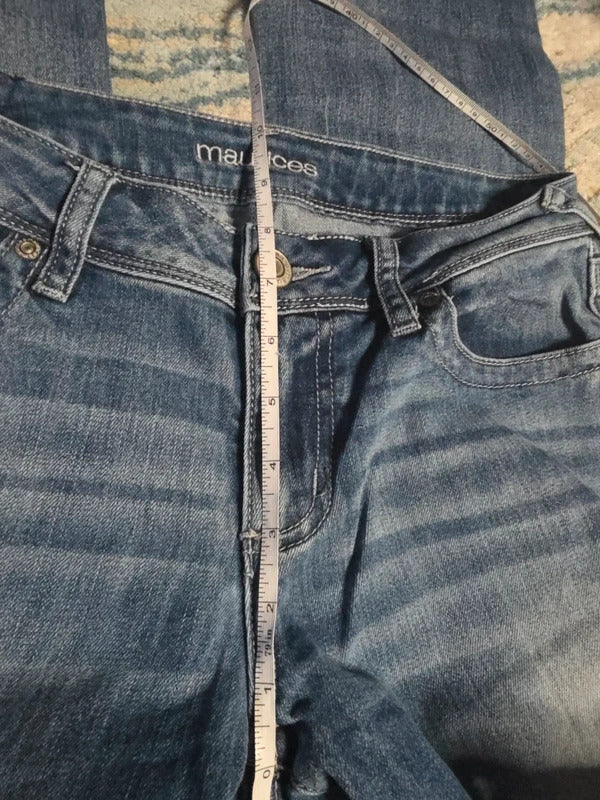 Maurices Low Rise Bootcut Vintage Y2K Jeans UK Size 8 Petite