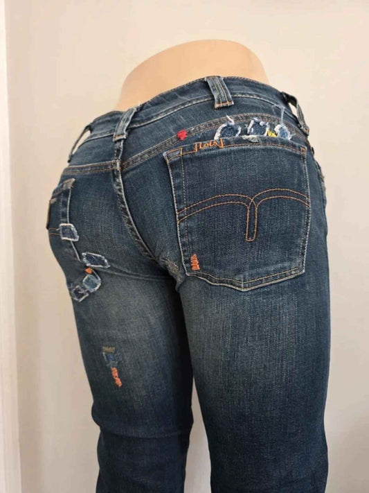 Lois Low Rise Straight Vintage Y2K Jeans UK Size 4/6 Tall