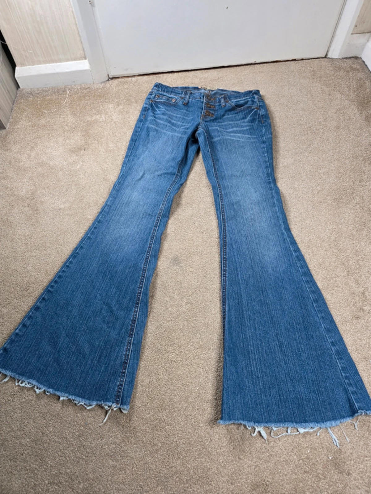 Vintage Y2K L.E.I. Ultra Low Rise Flare Jeans UK Size 8