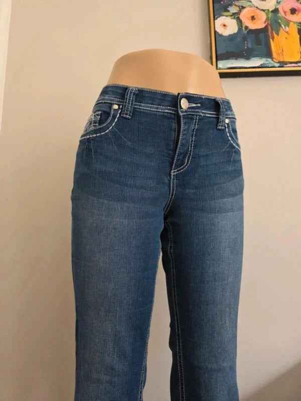 Love Indigo Mid Rise Bootcut Vintage Y2K Jeans UK Size 12