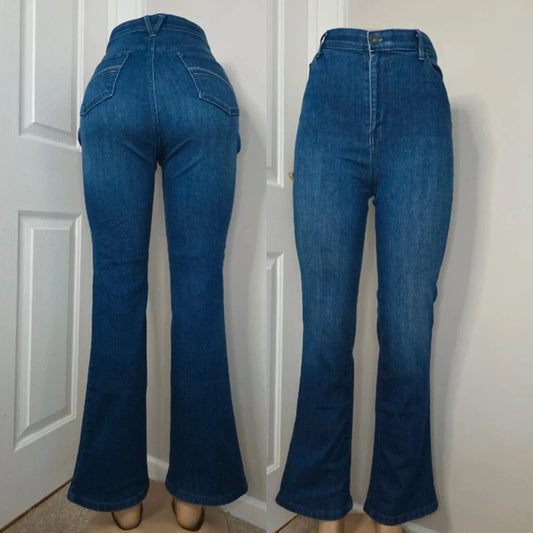 Gloria Vanderbilt High Rise Bootcut Vintage Y2K Jeans UK Size 12/14 Petite