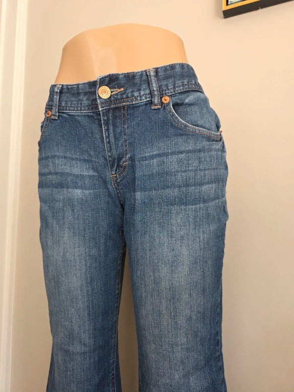 Maurices Mid Rise Flared Vintage Y2K Jeans UK Size 10/12 Petite