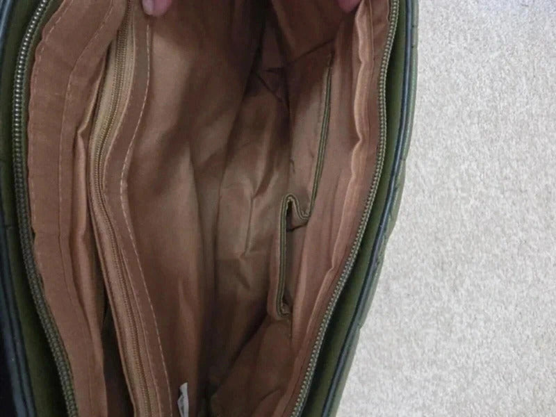 Amalia Heart Quilted Khaki Green Shoulder Bag Crossbody Bag New With Tags