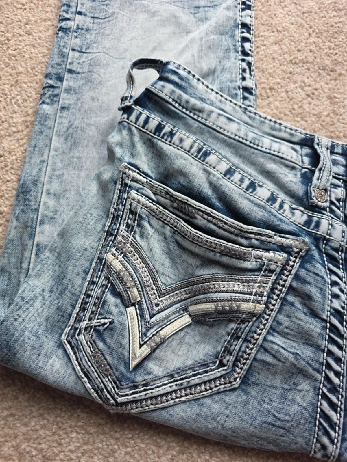 Y2K Salvage Mayhem Boot Mid Rise Bootcut Jeans UK Size 10 .