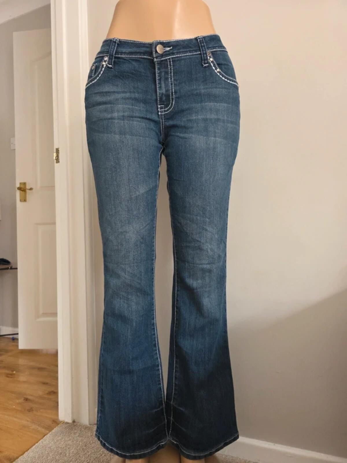 Project Indigo Low Rise Bootcut Vintage Y2K Jeans UK Size 12