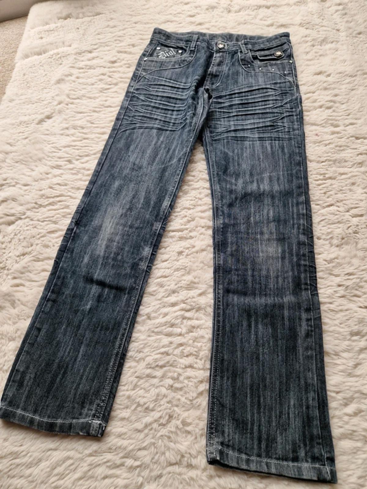 Y2K "Fashion Jeans Wear" Mid Rise Straight Leg Petite Grunge Indie Sleaze Festival Denim UK 8 petite
