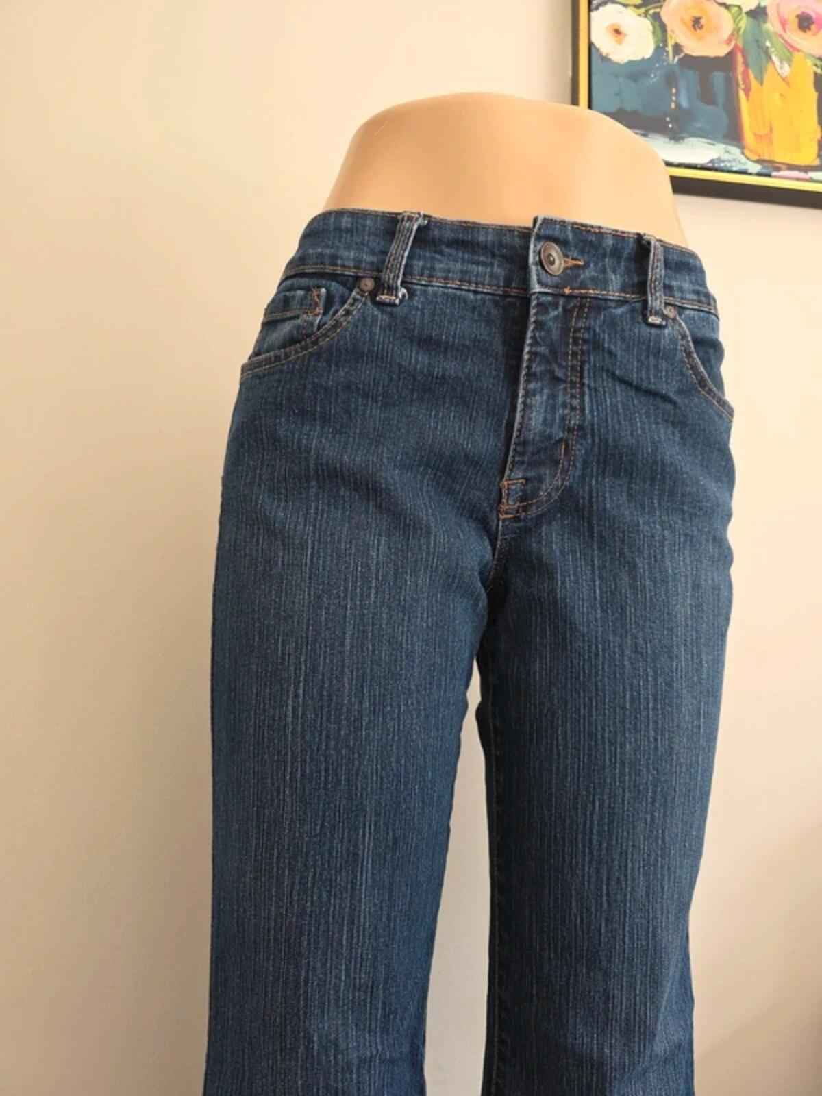 Nine West Vintage Y2K Mid Rise Wide Leg Bootcut Jeans UK Size 10
