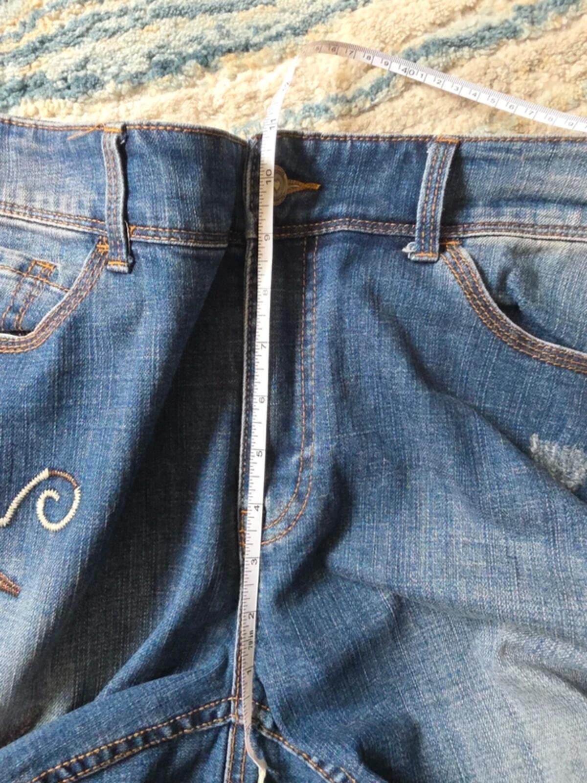 Denim High Rise Skinny Vintage Y2K Embroidered Jeans UK Size 18 Petite