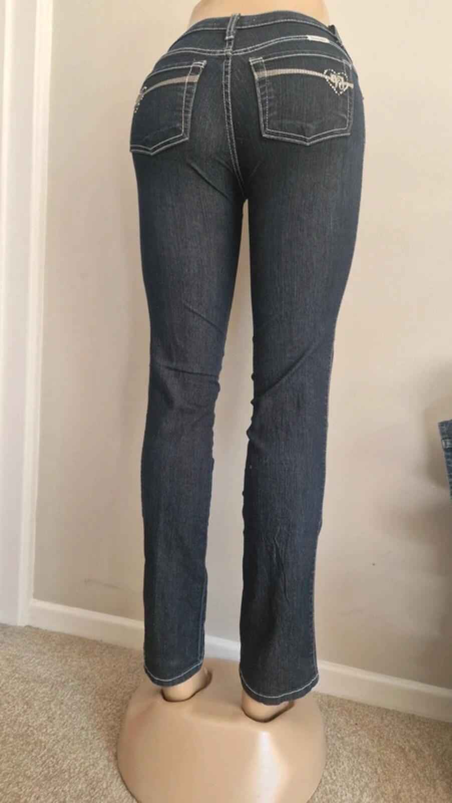 Hammer Low Rise Bootcut Flared Dark Wash Denim Jeans UK 6