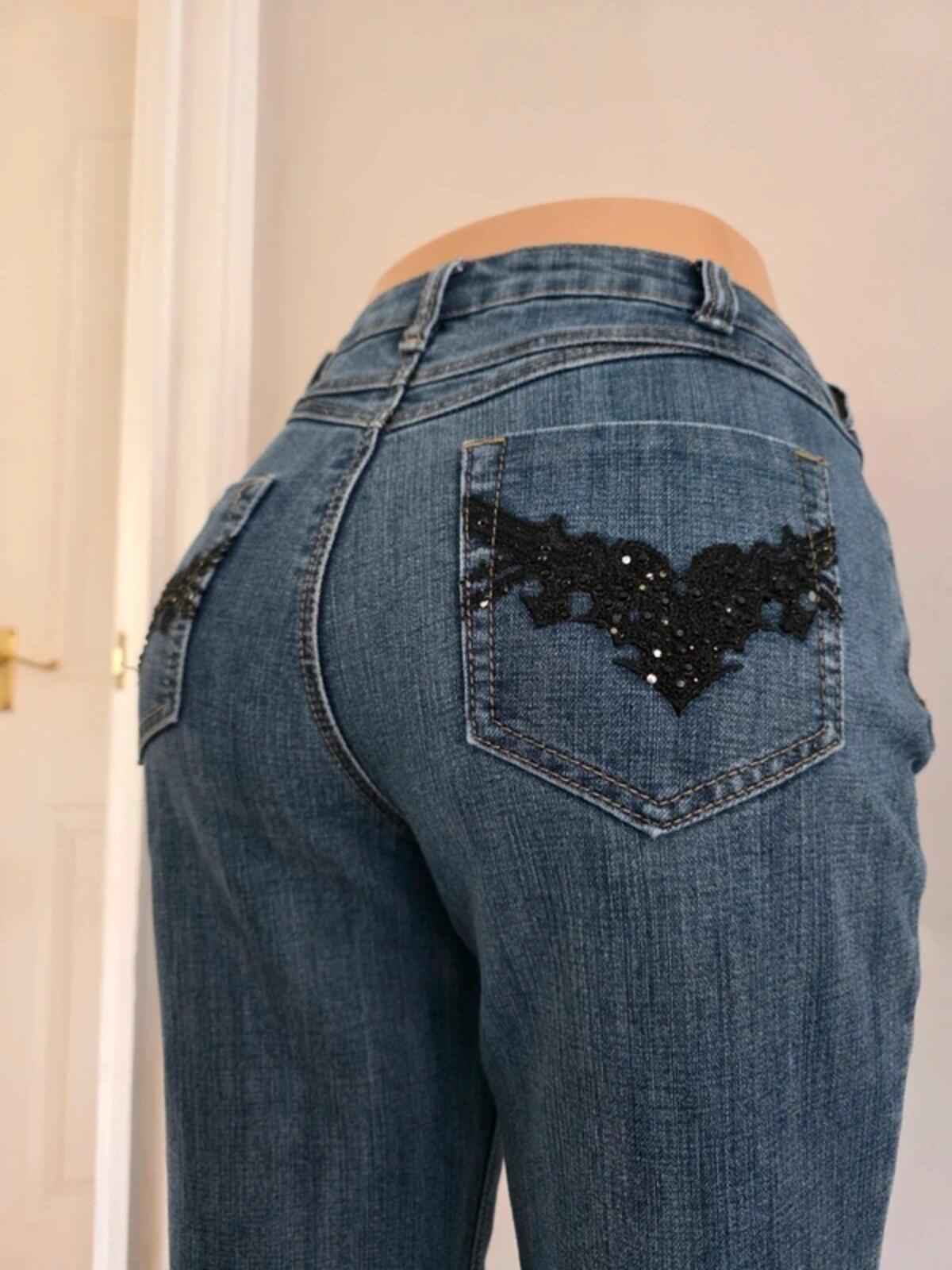 Dressbarn Petite Mid Rise Bootcut Jeans UK Size 12