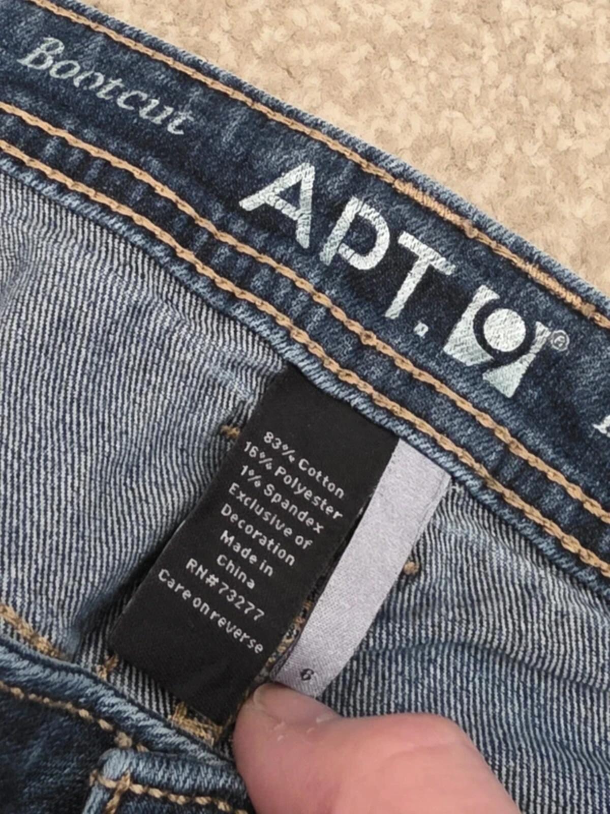 APT.9 Mid Rise Bootcut Jeans UK Size 10