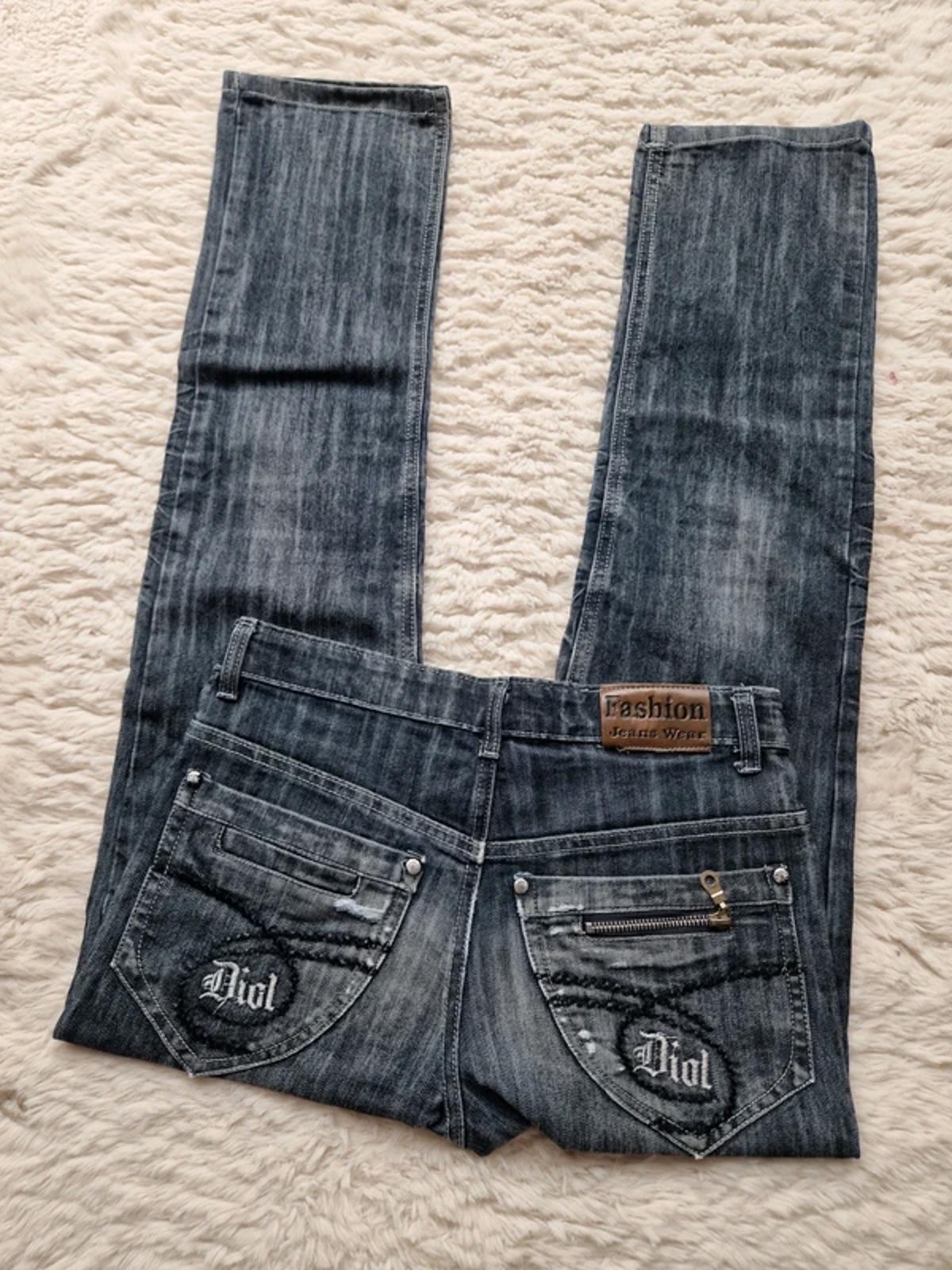 Y2K "Fashion Jeans Wear" Mid Rise Straight Leg Petite Grunge Indie Sleaze Festival Denim UK 8 petite