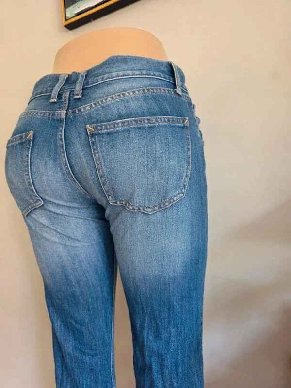Vintage Y2K Uniqlo Mid Rise Cropped Jeans UK Size 10/12
