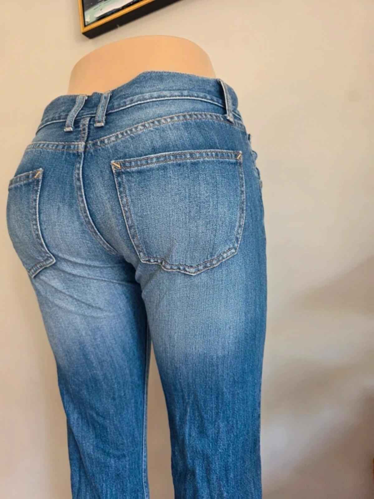 Vintage Y2K Uniqlo Mid Rise Cropped Jeans UK Size 10/12