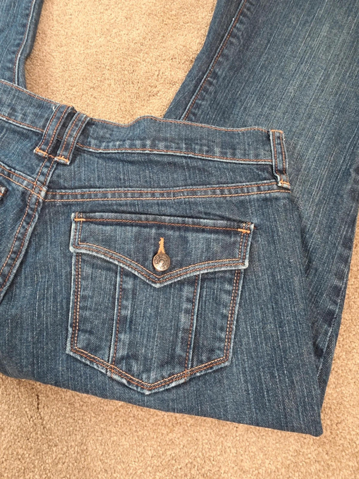 Vintage Y2K Old Navy Sweetheart Bootcut Mid Rise Jeans UK Size 12