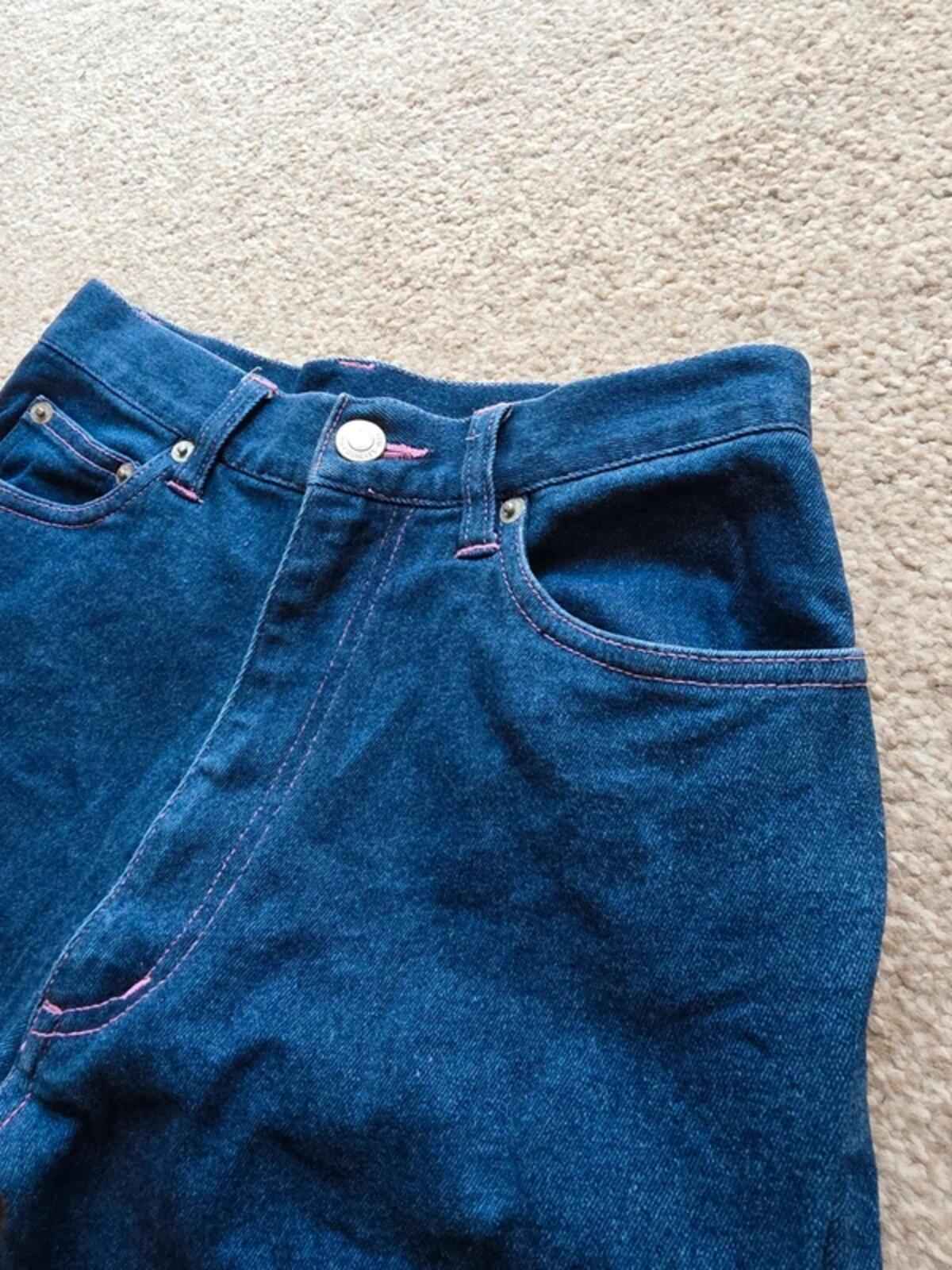 Vintage Y2K High Rise Cropped Jeans UK Size 4