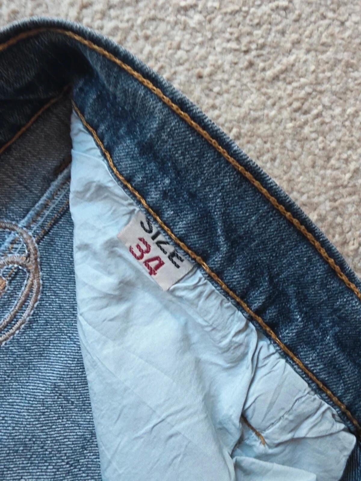 Bawei High Rise Straight Vintage Y2K Jeans UK Size 14 Petite