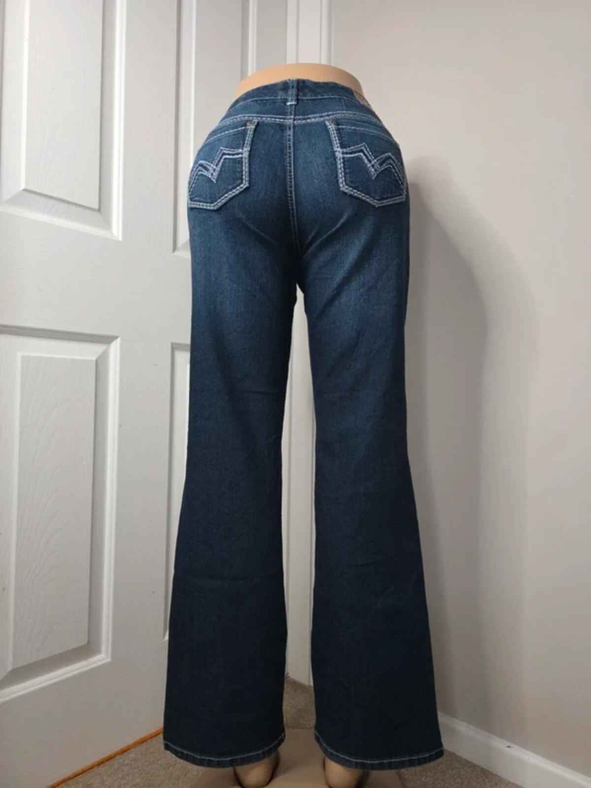 Maurices Mid Rise Wide Bootcut Jeans UK Size 10/12 Vintage Y2K