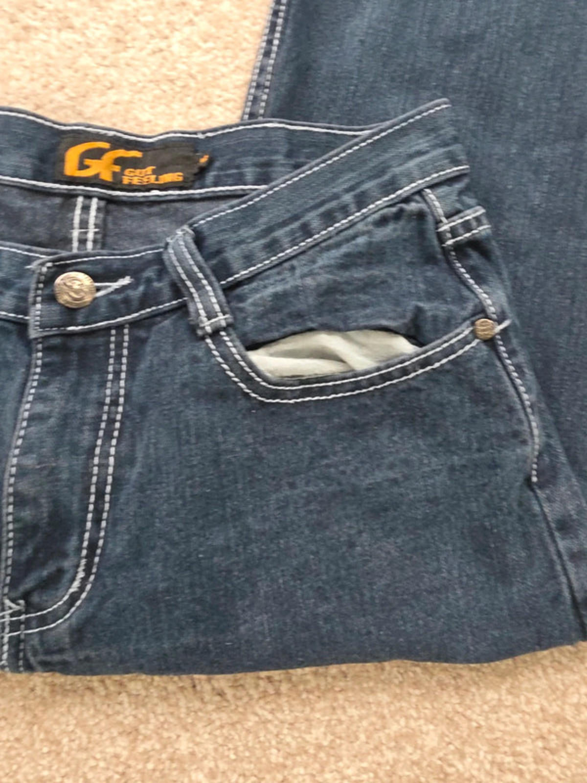 Vintage Y2K Gut Feeling Mid Rise Straight Jeans UK Size 10