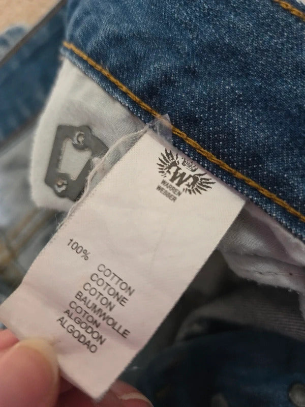 Warren Webber Mid Rise Straight Leg Tall Jeans UK Size 12/14