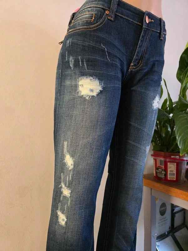 Vintage Y2K Seven7 Low Rise Slim Straight Jeans UK Size 12/14