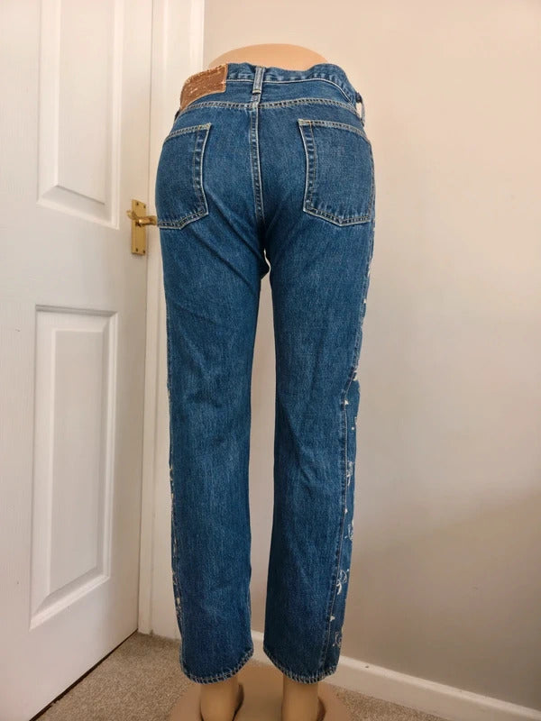 Vintage Y2K Billionaire Boys Club Mid Rise Straight Jeans UK Size 8/10