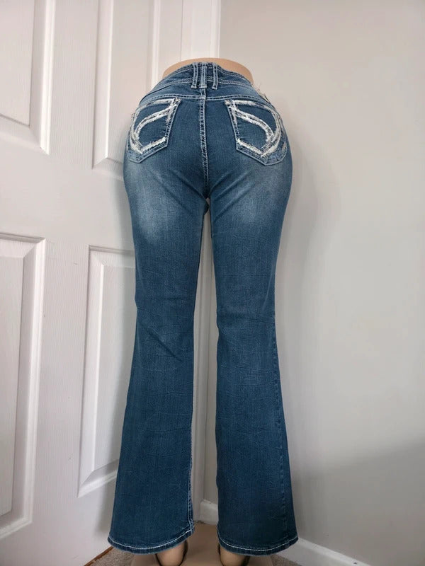 Ariya Low to Mid Rise Bootcut Vintage Y2K Jeans UK Size 12