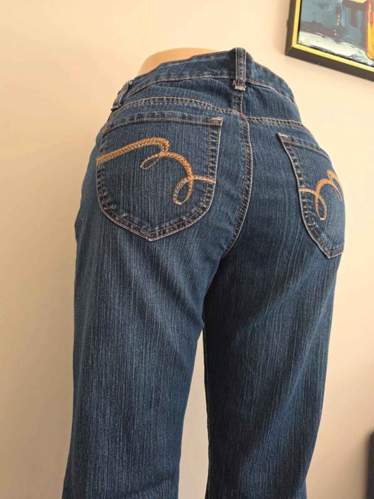 Nine West Vintage Y2K Mid Rise Wide Leg Bootcut Jeans UK Size 10