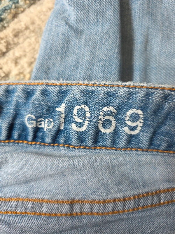 Gap 1969 Mid Rise Straight Vintage Y2K Jeans UK Size 10/12 Petite