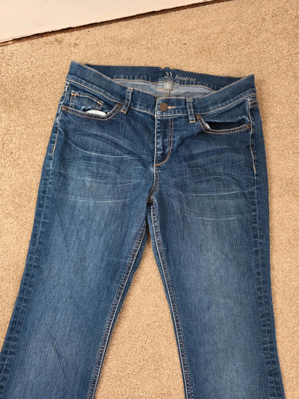 Vintage Y2K NY & Co Mid Rise Bootcut Jeans UK Size 10–12 Petite